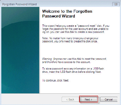 create windows 7 password reset disk